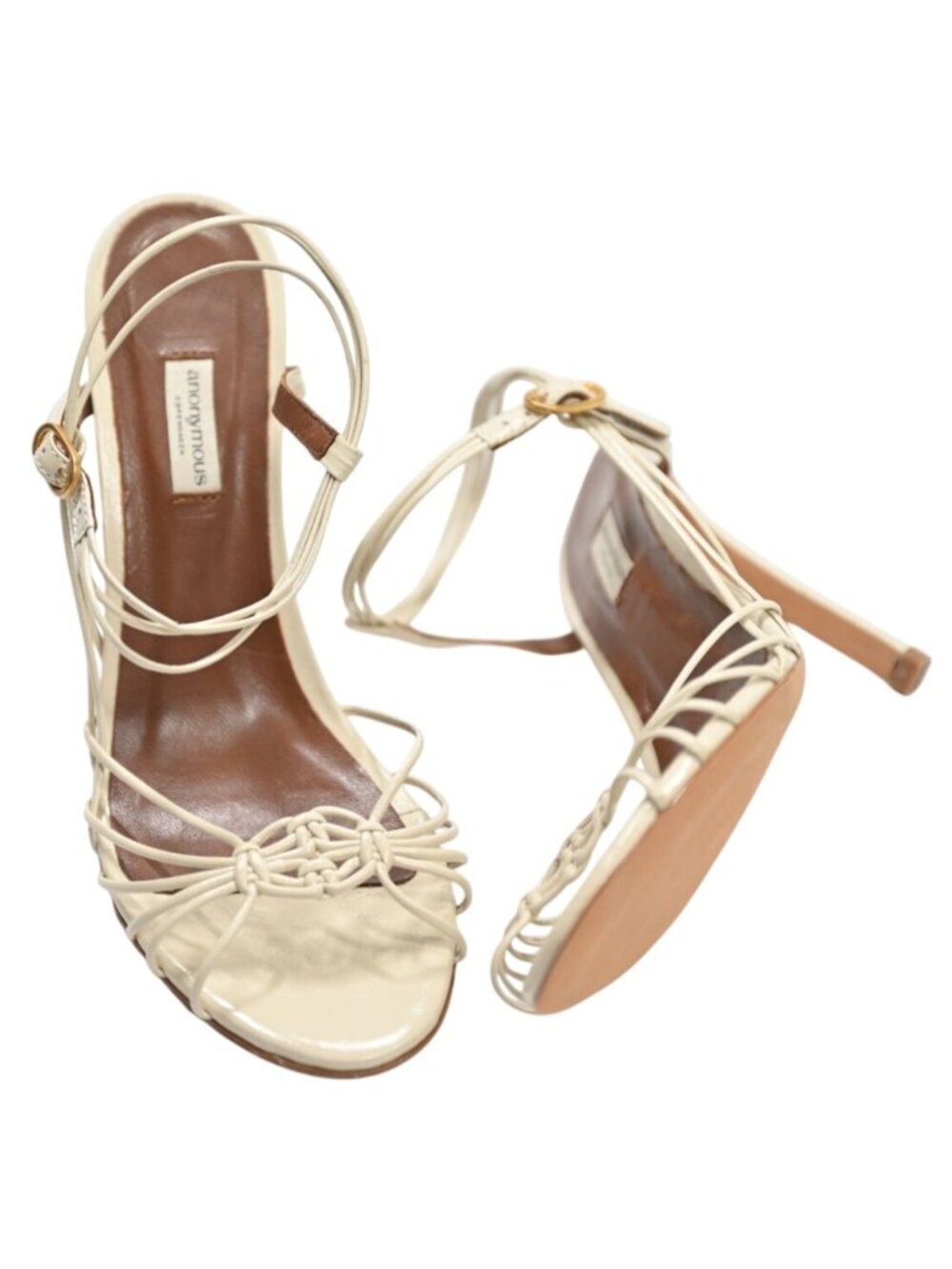 Anonymous Savannah 100 Hand-Braided Sandals in White Sand